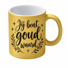 Sublimatiemok goud glitter  11 Oz