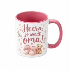 Sublimatie Mok roze binnenkant en handvat |1 stuks