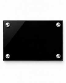 Naamplaatjes Zwart, Wit , Zilver  20 x 15 cm