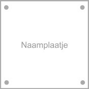 Naamplaatje Plexiglas vierkant  20 cm