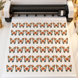 Afbeelding geprint op flex of flock 1 m x 45 cm