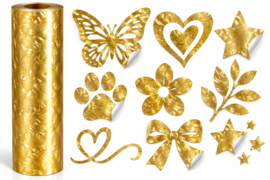 Zelfklevend vinyl glans Leaf gold vanaf A4