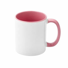 Sublimatie Mok roze binnenkant en handvat |1 stuks
