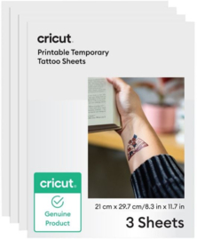 Cricut Temporary Tattoo sheets transparant | 3pcs