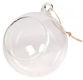 Glazen bal van glas met opening 10 cm (6 stuks)