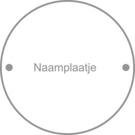 Naamplaatje Plexiglas Rond 15 cm