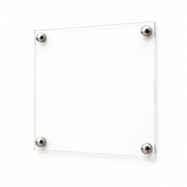 Naamplaatje Plexiglas 3 mm vierkant  20 cm