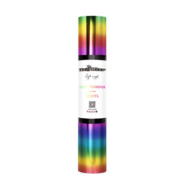 TW Metallic Chrome Heat Transfer Rainbow Stripe