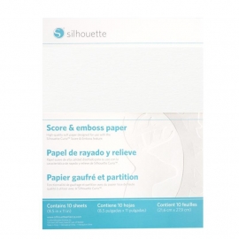  Curio Score & Emboss Paper 10 vel 21,6 cm x 27,9 cm