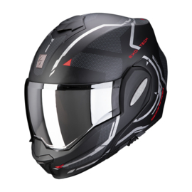 Scorpion Exo Tech Square mat zwart/rood motorhelm