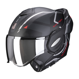 Scorpion Exo Tech Square mat zwart/rood motorhelm