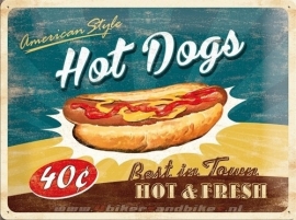 Tin Signs Hot dogs
