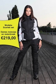 Damesset: motorjas + motorbroek