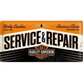 Tin Signs Harley Davidson service and repair (25x50)