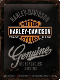 Tin Signs Harley Davidson Genuine