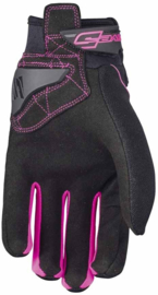 Five Globe zwart/roze dames motorhandschoen