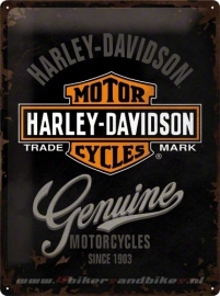 Tin Signs Harley Davidson Genuine