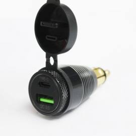 HS  DIN naar USB-C/USB-A adapter