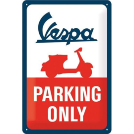 Emaille bord Vespa Parking Only