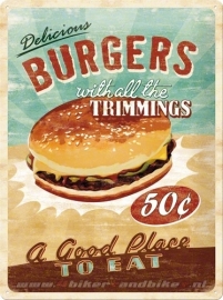 Tin Signs Burgers