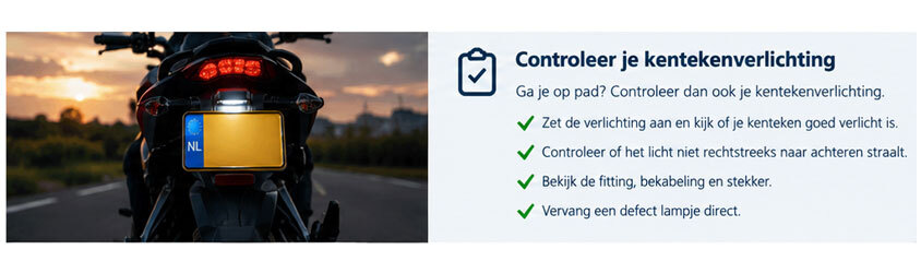Kentekenverlichting controle