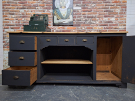 Toonbank XXL hout vintage industrieel