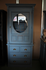 Vintage blue vitrine / buffetkast