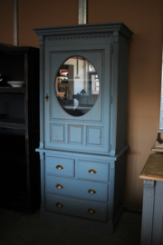 Vintage blue vitrine / buffetkast