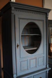 Vintage blue vitrine / buffetkast