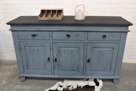 Prachtige boeren dressoir kast vintage blue