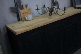 Grote robuuste industriele dressoir kast black
