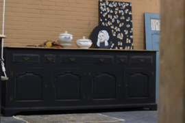 Dressoir ''loft'' doorleeft vintage black eiken