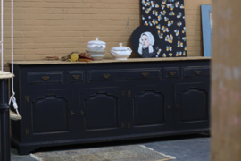 Dressoir ''loft'' doorleeft vintage black eiken