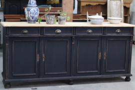 Dressoir vintage ''grachtenhuisje'' industrieel black