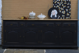 Dressoir ''loft'' doorleeft vintage black eiken