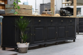 Grote industriële vintage dressoir kast black