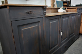 Grote robuuste industriele dressoir kast  black