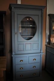 Vintage blue vitrine / buffetkast