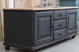 Tv kast vintage industrieel black