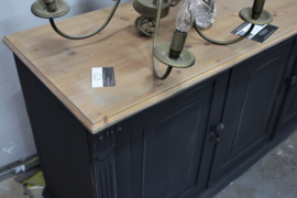 Stoere vintage industriele kast Zwart