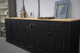 Grote robuuste industriele dressoir kast black