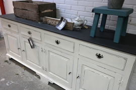 Dressoir / Keukenkast wit brocante