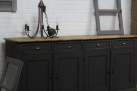 Dressoir / keukenkast warm black industrieel stoer