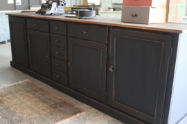 Dressoir 3 meter industrieel black