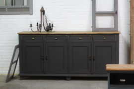 Dressoir / keukenkast warm black industrieel stoer