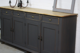 Dressoir / keukenkast warm black industrieel stoer