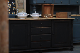 Dressoir '' Amsterdam '' vintage industrieel zwart