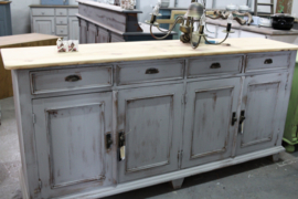 Dressoir kast grijs brocante  Antje