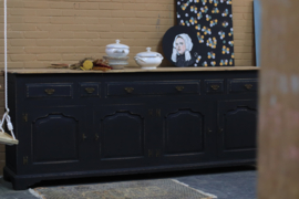 Dressoir ''loft'' doorleeft vintage black eiken