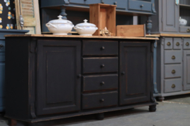 Dressoir '' Amsterdam '' vintage industrieel zwart